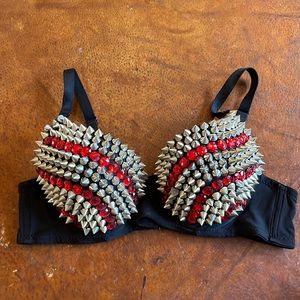 Sexy Halloween Spiked Bra